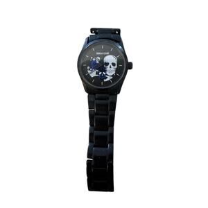 Zadig & Voltaire Skull Dial Black Stainless Steel Watch Unisex Rock Chic Paris